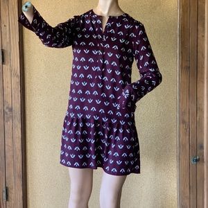 Cute Ann Taylor LOFT burgundy XXS mini-dress
